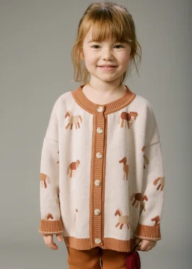 Кардиган вязаный, Лошадки