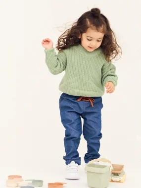 Джемпер вязаный oversize Classic, оливковый