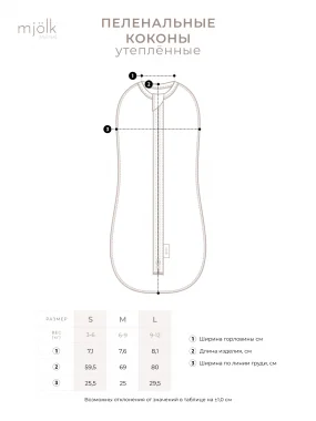 Утеплённый кокон Mjölk Горошки