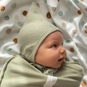 Чепчик Гномик Рубчик Шалфей RinaAmari