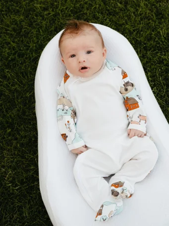 Комбинезон Mjölk Sleep and Play Ферма, с рукавом реглан