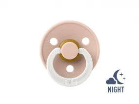 Пустышка латексная ночная BIBS Colour Glow - Blush
