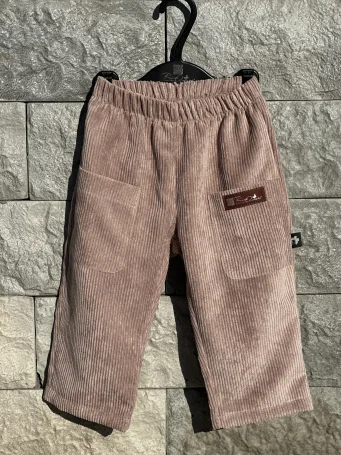 Вельветовые брюки-шаровары Тауп Грей