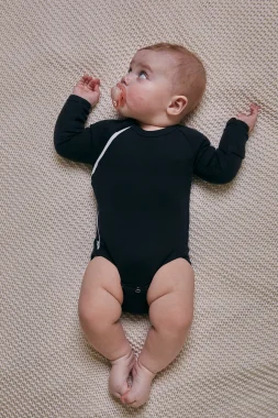 Боди на молнии с длинным рукавом RinaAmari, Чёрный