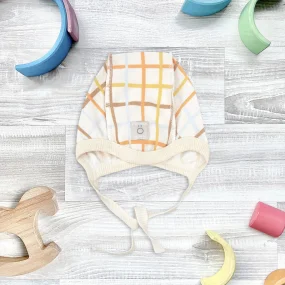 Утеплённый чепчик Mjölk Цветная клетка