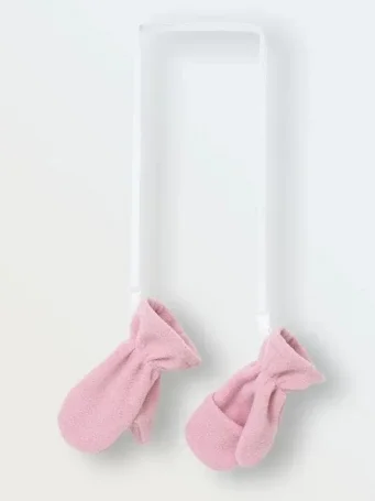 Рукавички на резинке из флиса "Cute", Пудра