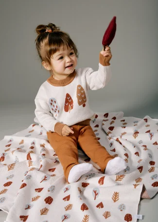 Джемпер вязаный "Деревья"