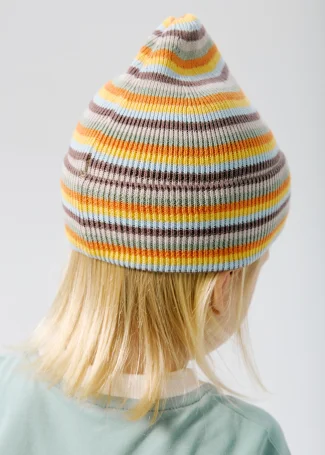 Шапка вязаная в полоску, Мультиколор