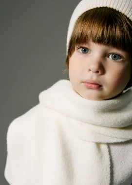 Шарф вязаный, Экрю