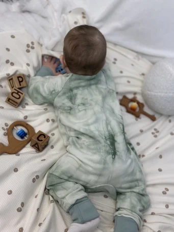 Пелёнка Лапки рубчик, Экрю 85*130см RinaAmari 