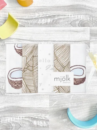 Набор платочков слюнявчиков Mjölk Кокосы