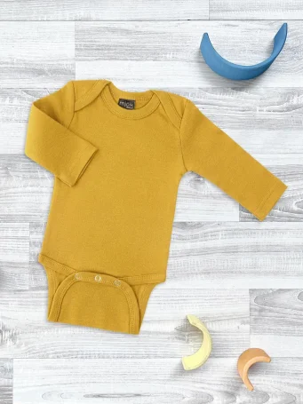 Боди Mjölk Mustard с длинным рукавом