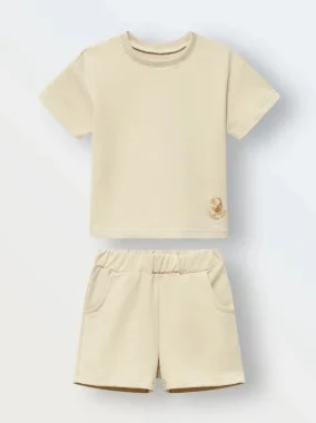 Комплект футболка и шорты, Топлёное молоко