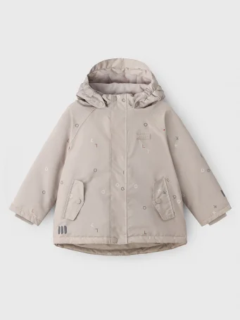 Куртка утепленная Leokid Loya, Say my name beige