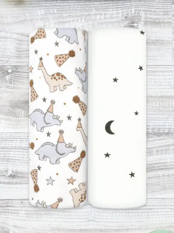 Сет из 2х пелёнок Mjölk Карнавал/Ночное небо