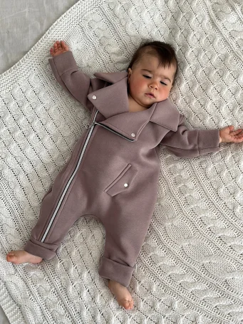 Комбинезон Косуха утепленный футер, Бежевый